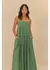 Vestido Pregas Alcinhas Verde - FARM na internet