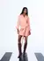 Vestido curto linho rosa - OPEN - comprar online