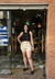 Short com cinto bege butteroream - OPEN - comprar online