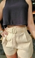 Short com cinto bege butteroream - OPEN