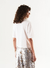 Camiseta Cropped Assimétrica com Detalhe - OPEN - Boutique Babeles