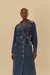 casaco trench coat denim - FARM