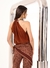 Blusa corrente marrom terracota - OPEN na internet