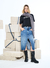 Saia jeans indigo - OPEN
