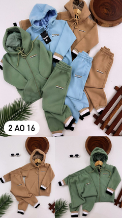 Conjunto de moletom 3 cabos com zíper - Boss