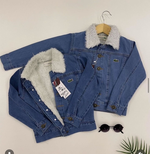 Jaqueta jeans peluciada - comprar online