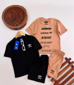 Conjunto suedine adidas com estampa nas costas