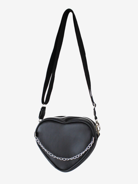 Bolsa Correntinha Coração Black