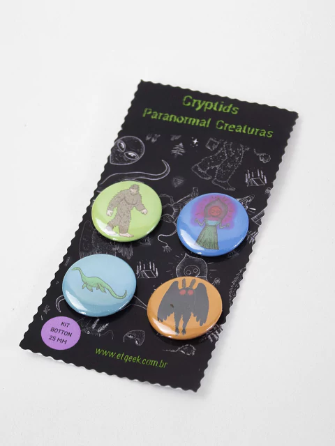Kit Bottons Criptídeos 25mm