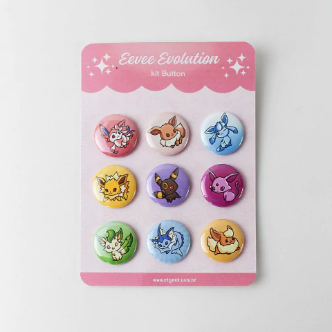 Kit Bottons Eevee Evolution