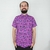 Camisa de botão social Gengar Roxo Unissex na internet