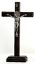 Cruz de 30.5 ctms con pie y San Benito color caoba