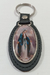 Llavero simil cuero oval con imagen de la Medalla Milagrosa