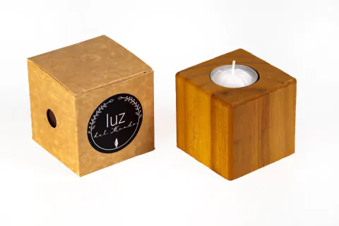 Portavela liso de 6.5 ctms de alto color natural