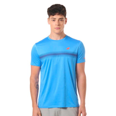 Remera Babolat Strike Celeste