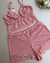Short Doll com Cropped com detalhe em renda - comprar online