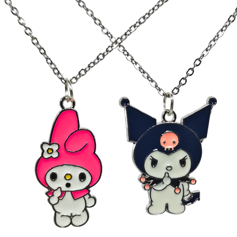 Collar de Kuromi y My Melody Con Imán - comprar en línea