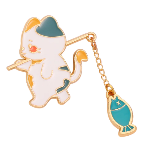 Pin Gatito Pescador