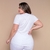 Blusa feminina de algodão - Plus size - Sônia Modas Branca