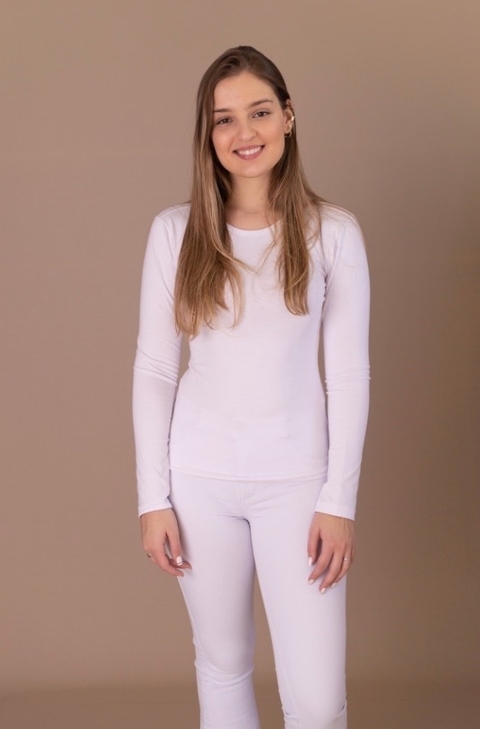Blusa Branca Manga Longa