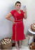 Imagem do Vestido Midi Plus Size Viés Moda Evangélica Feminina