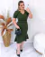 Vestido Midi Plus Size Viés Moda Evangélica Feminina - Miss Flower