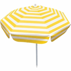 Guarda sol fixo em vinil amarelo listrado 1,8m rcg