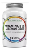 Vitamina B12 Ácido Fólico e Ferro 60 Cápsulas Flora Nativa