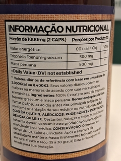 FENO GREGO + MACA PERUANA 1000MG 60CAPSULAS - CANTEIRO DE ERVAS - comprar online