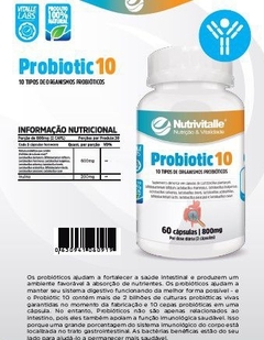 Probiotic 10 Tipos de Probióticos 60 Cápsulas