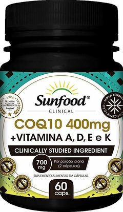 COQ-10 400MG+ VITAMINA A, D, E e K 60 CÁPSULAS