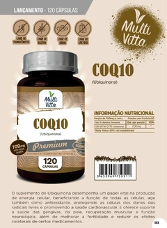 COQ10 UBIQUINONA 700MG MULTI VITTA 120 CÁPSULAS