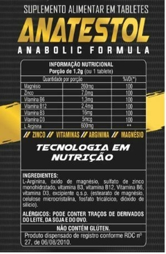 Anatestol Anabolic Fórmula 60 Cápsulas - comprar online