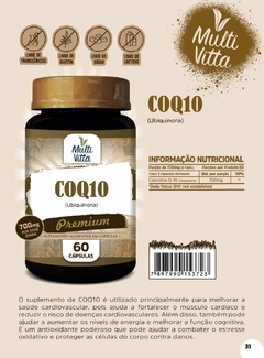 COQ10 UBIQUINONA 700MG MULTI VITTA 60 CÁPSULAS