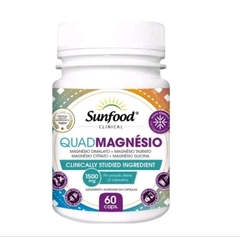 QUADMAGNÉSIO ( Dimalato + Taurato + Citrato+ Bisglicinato) 1500mg SUNDOOD 60 cápsulas