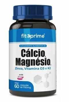 CÁLCIO, MAGNÉSIO, ZINCO, VITAMINA D3 E VITAMINA K2 FITOPRIME 60 CÁPS