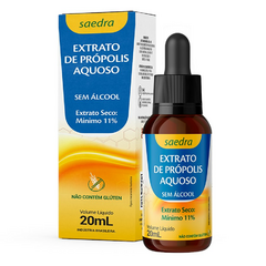 EXTRATO DE PRÓPOLIS AQUOSO SEM ÁLCOOL 20ML SAEDRA - comprar online