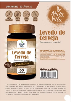 LEVEDO DE CERVEJA 500mg - MULTIVITTA - comprar online