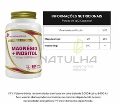 Magnésio + Inositil 500mg 60 cápsulas Flora Nativa do Brasil na internet