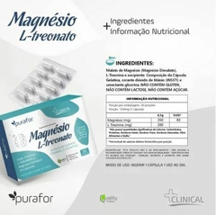 Magnésio L-treonato Blister 30 Cápsulas 550mg - Purafor - comprar online