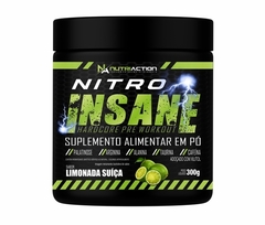 Nitro Insane Pré Treino Com 3 Creatina 300g LIMONADA SUIÇA - NUTRIACTION