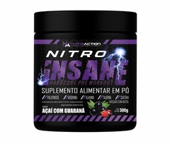 Nitro Insane Pré Treino Com 3 Creatina 300g AÇAÍ C/GUARANÁ - NUTRIACTION