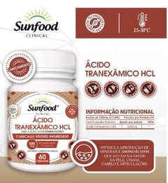 Acido Tranexâmico HCL 500 mg 60 Cáps. Sunfood - comprar online