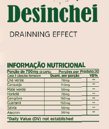 desinchei (drainng effect) 700mg 60capsulas - multi vitta - comprar online