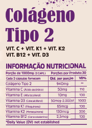 COLÁGENO TIPO2 VIT.C+ VIT. K1+ VIT K2+ VIT. B12+ VIT. D3 1000MG 60 CAPSULAS MULTI VITTA - comprar online