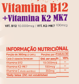 Vitamina B12 + vitamina K2 MK7 60 caps Multi vitta - comprar online