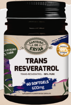 TRANS RESVERATROL 600MG 60SOFTGELS - CANTEIRO DE ERVAS