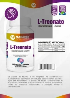 L-Treonato 1000mg Nutrivitalle 60caps - comprar online