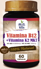 Vitamina B12 + vitamina K2 MK7 60 caps Multi vitta