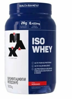 Whey Protein Isolado IsoWhey 900g - Max Titanium Morango